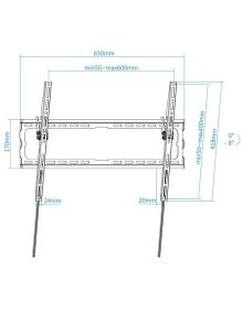 Soporte de Pared Fijo/ Inclinable TooQ LP1081T-B para TV de 37-80'/ hasta 45kg