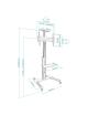 Soporte de Suelo Inclinable/ Ajustable con Ruedas TooQ FS1870M-B para TV de 37-70'/ hasta 50kg