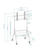 Soporte de Suelo con Ruedas Nivelable TooQ iDREAMS FS20206M-B para TV de 37-86'/ hasta 80kg