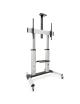 Soporte de Suelo Inclinable/ Ajustable con Ruedas TooQ FS20300M-B para TV de 60-100'/ hasta 100kg