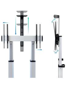 Soporte de Suelo Inclinable/ Ajustable con Ruedas TooQ FS20300M-B para TV de 60-100'/ hasta 100kg