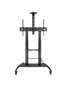 Soporte de Suelo con Ruedas Inclinable/ Nivelable TooQ FS20404HM-B para TV de 60-100'/ hasta 100kg