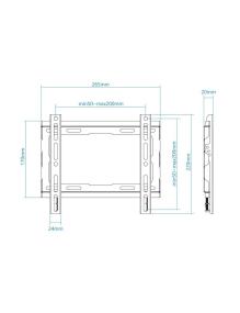 Soporte de Pared Fijo TooQ LP1043F-B para TV de 23-43'/ hasta 45kg