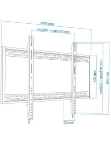 Soporte de Pared Fijo TooQ LP41130F-B para TV de 60-100'/ hasta 130kg