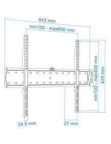 Soporte de Pared Fijo TooQ LP4170F-B para TV de 37-70'/ hasta 40kg