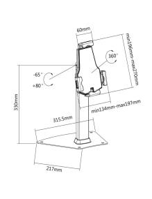 Soporte para Tablet con Antirrobo Aisens MS1P03-113/ Negro