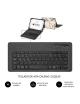 Funda con Teclado Subblim Keytab Pro Bluetooth para Tablets de 9'-11'/ Marmol Blanco