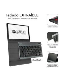 Funda con Teclado Subblim KeyTab Pro BT para Tablets Samsung Galaxy A8 X200/205/ Negra