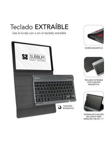 Funda con Teclado Subblim KeyTab Pro BT para Tablets Samsung Galaxy A9+/ Negra