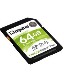 Tarjeta de Memoria Kingston CANVAS Select Plus 64GB SD XC/ Clase 10/ 100MBs