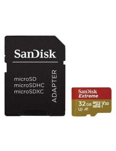 Tarjeta de Memoria SanDisk Extreme 32GB microSD HC UHS-I con Adaptador/ Clase 10/ 100MBs