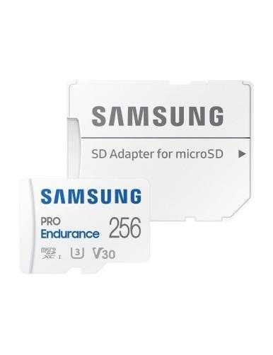 Tarjeta de Memoria Samsung Pro Endurance 256GB microSD XC con Adaptador/ Clase 10/ 100MBs