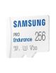 Tarjeta de Memoria Samsung Pro Endurance 256GB microSD XC con Adaptador/ Clase 10/ 100MBs