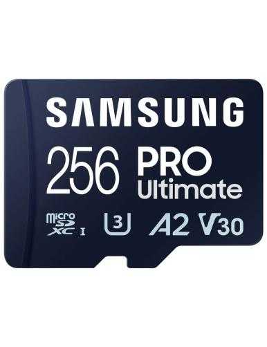 Tarjeta de Memoria Samsung Pro Ultimate 256GB microSD XC con Adaptador/ Clase 10/ 200MBs