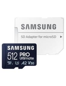 Tarjeta de Memoria Samsung Pro Ultimate 512GB microSD XC con Adaptador/ Clase 10/ 200MBs