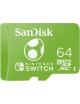 Tarjeta de Memoria SanDisk Nintendo Switch 64GB microSD XC UHS-I/ Clase 10/ 100MBs