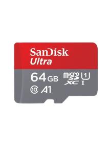 Tarjeta de Memoria SanDisk Ultra 64GB microSD XC con Adaptador/ Clase 10/ 140MBs