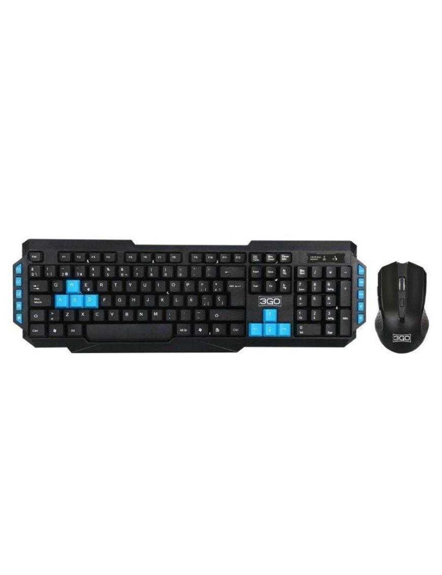 Teclado y Ratón Inalámbricos 3GO COMBODRILEW 2