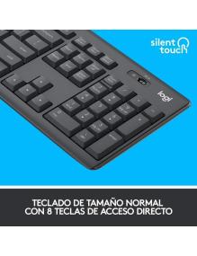 Teclado y Ratón Inalámbricos Logitech Silent Touch MK295/ Grafito