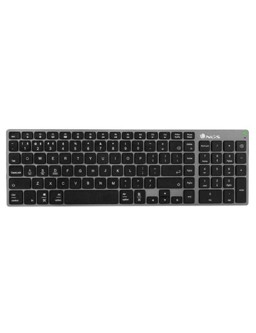 Teclado Inalámbrico por Bluetooth NGS Fortune-BT/ Gris