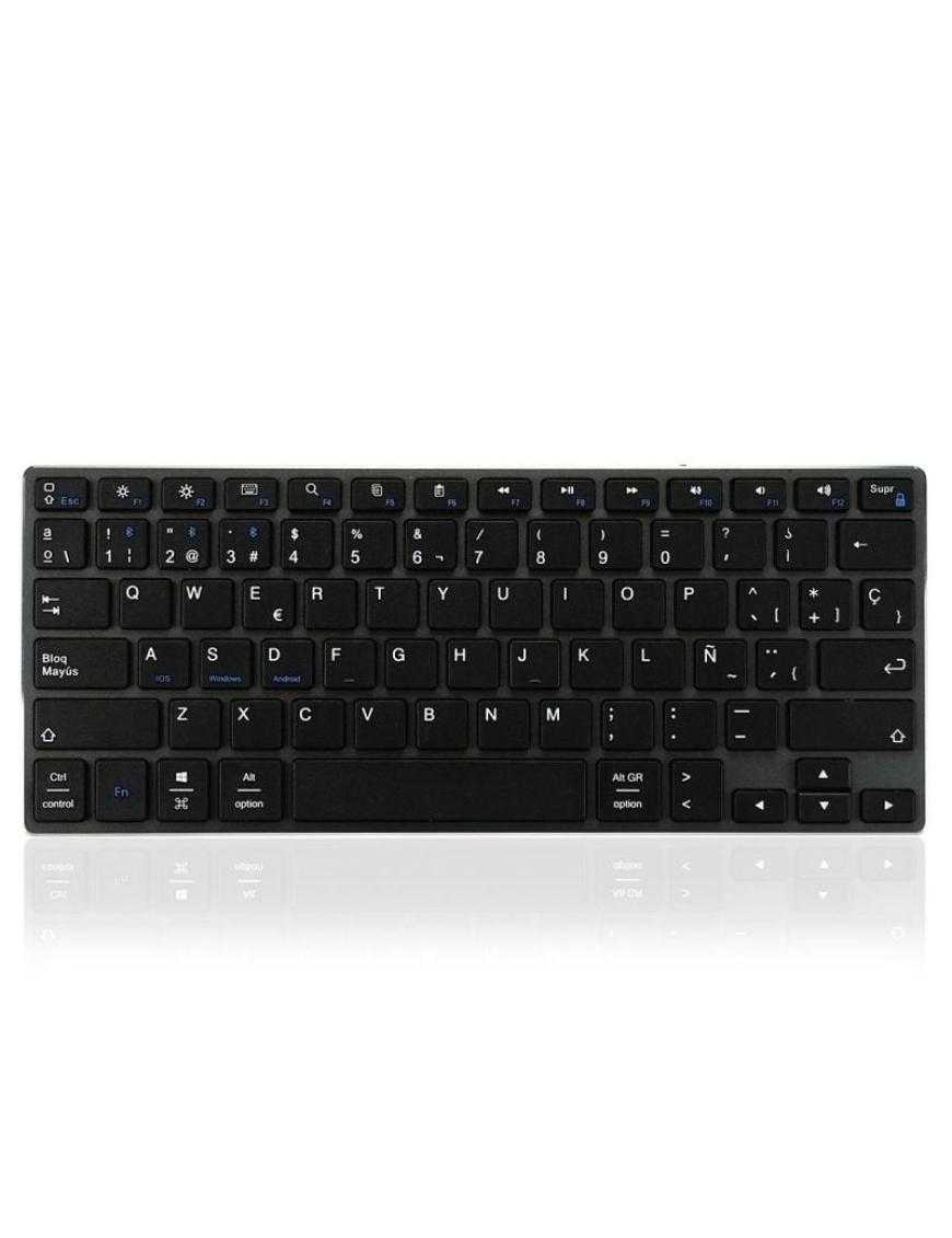 Teclado Compacto Inalámbrico por Bluetooth Subblim Advance Compact/ Gris