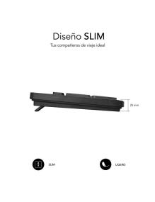 Teclado Subblim Business Slim Silencioso/ Negro