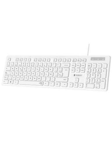 Teclado Subblim Business Slim Silencioso/ Blanco