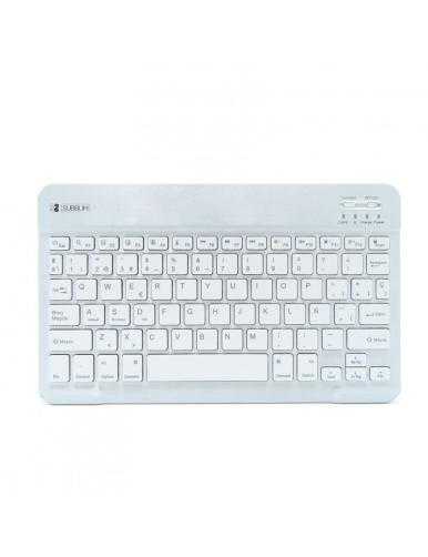 Teclado Compacto Inalámbrico por Bluetooth Subblim Smart/ Plata