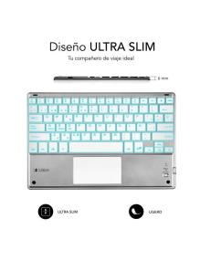 Teclado Compacto Inalámbrico por Bluetooth Subblim SMBT50/ Plata