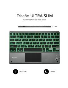 Teclado Compacto Inalámbrico por Bluetooth Subblim Touchpad Smart Blacklit/ Gris