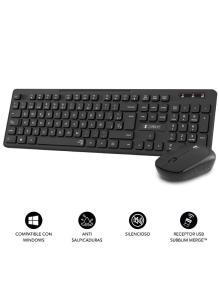 Teclado y Ratón Inalámbrico Subblim Combo Business Slim CSSW10/ Negro