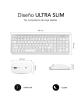 Teclado y Ratón Inalámbrico Subblim Combo Dual Prestige Extendido/ Blanco y Plata