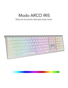 Teclado Inalámbrico Subblim Master/ Plata y Blanco