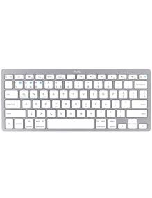 Teclado Compacto Inalámbrico por Bluetooth Trust 24654/ Plata