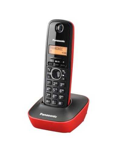 Teléfono Inalámbrico Panasonic KX-TG1611/ Negro y Rojo