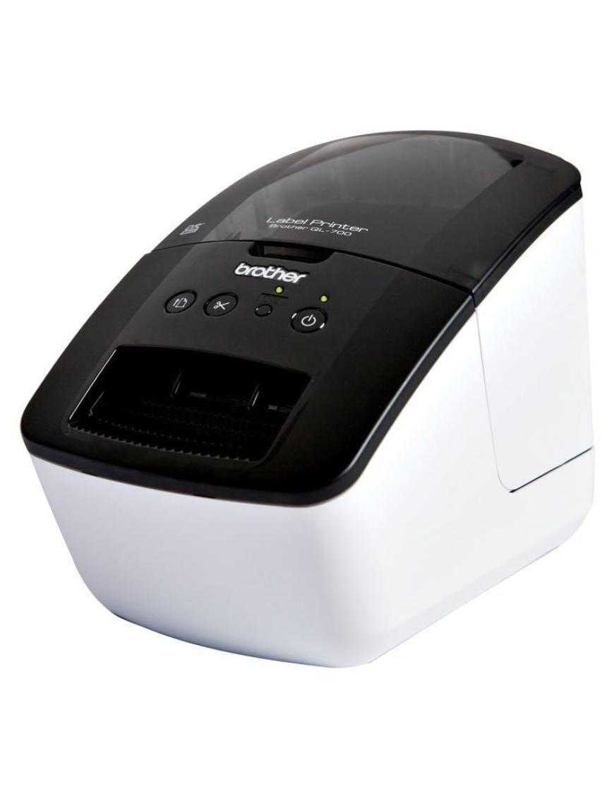 Impresora de Etiquetas Brother QL-700/ Térmica/ Ancho etiqueta 62mm/ USB/ Blanca y Negra