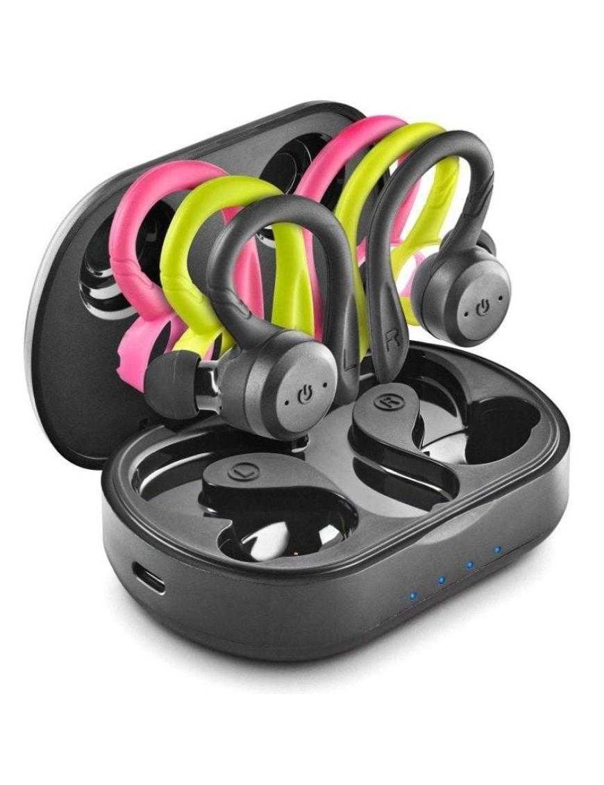 Auriculares Deportivos Bluetooth NGS Ártica Jogger con estuche de carga/ Autonomía 10h/ Negros