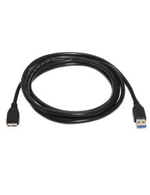 Cable USB 3.0 Aisens A105-0044/ USB Macho - MicroUSB Macho/ Hasta 9W/ 625Mbps/ 2m/ Negro