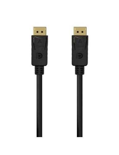 Cable DisplayPort 1.2 4K Aisens A124-0548/ DisplayPort Macho - DisplayPort Macho/ Hasta 5W/ 2300Mbps/ 50cm/ Negro