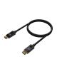 Cable DisplayPort 1.2 4K Aisens A124-0548/ DisplayPort Macho - DisplayPort Macho/ Hasta 5W/ 2300Mbps/ 50cm/ Negro