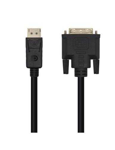 Cable Conversor Aisens A125-0463/ DisplayPort Macho - DVI Macho/ Hasta 5W/ 2300Mbps/ 3m/ Negro