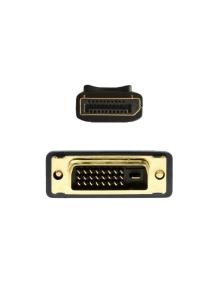 Cable Conversor Aisens A125-0463/ DisplayPort Macho - DVI Macho/ Hasta 5W/ 2300Mbps/ 3m/ Negro