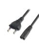 Cable Alimentación Forma 8 Aisens A132-0173/ CEE7/16 Macho - C7 Hembra/ Hasta 1500W/ 1.5m/ Negro