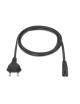 Cable Alimentación Forma 8 Aisens A132-0173/ CEE7/16 Macho - C7 Hembra/ Hasta 1500W/ 1.5m/ Negro