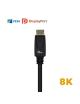 Cable DisplayPort 1.4 8K Aisens A149-0433/ DisplayPort Macho - DisplayPort Macho/ 3m/ Certificado/ Negro