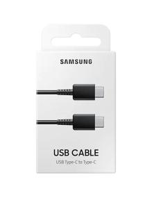 Cable USB 2.0 Tipo-C Samsung EP-DA705BBEGWW/ USB Tipo-C Macho - USB Tipo-C Macho/ 1m/ Negro