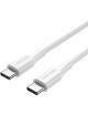 Cable USB 2.0 Tipo-C 3A Vention TRCWH/ USB Tipo-C Macho - USB Tipo-C Macho/ Hasta 60W/ 480Mbps/ 2m/ Blanco