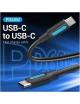 Cable USB 2.0 Tipo-C Vention COSBI/ USB Tipo-C Macho - USB Tipo-C Macho/ Hasta 60W/ 480Mbps/ 3m/ Negro