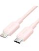 Cable USB 2.0 Tipo-C Lightning Vention LAKPH/ USB Tipo-C Macho - Lightning Macho/ Hasta 27W/ 480Mbps/ 2m/ Rosa