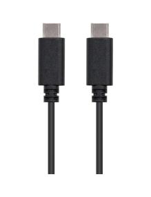 Cable USB 2.0 Tipo-C Nanocable 10.01.2301/ USB Tipo-C Macho - USB Tipo-C Macho/ 1m/ Negro